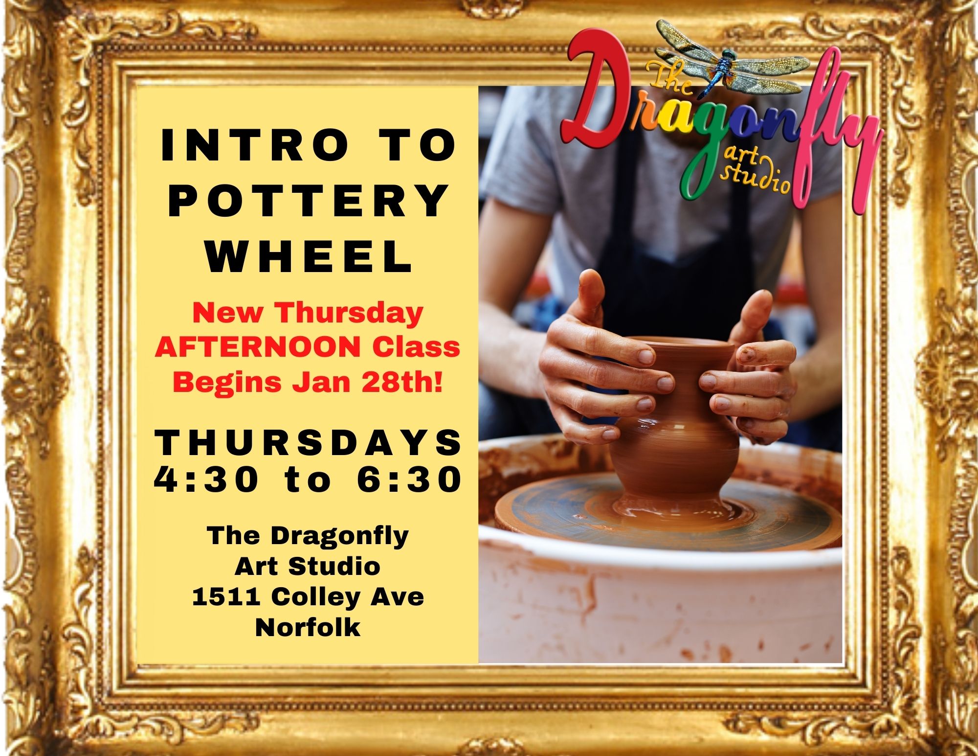 Beginner Pottery Wheel at The Dragonfly – Thursday Afternoons – The ...