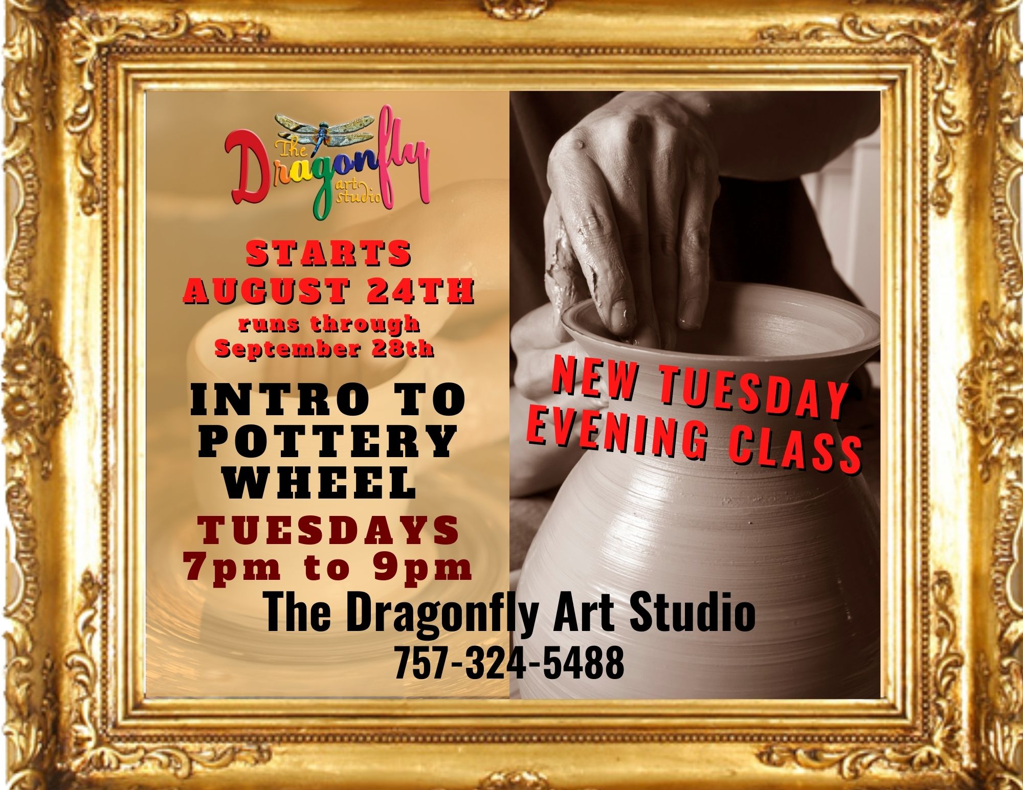 Beginner Pottery Wheel at The Dragonfly – Tuesdays 7pm – Aug 24th ...