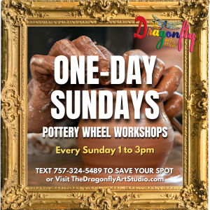 SUNDAYS 1pm - SUNDAY - 1 to 3pm - ONE-DAY POTTERY WHEEL WORKSHOP